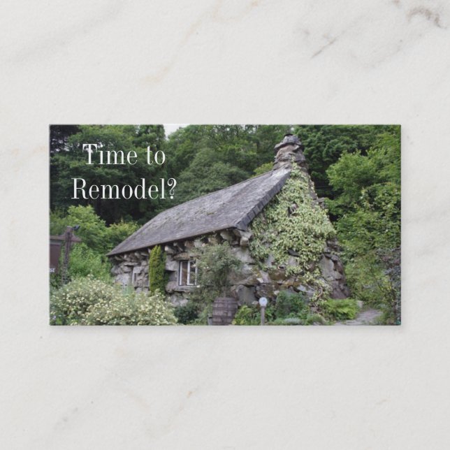 Construcción/remodelado de la tarjeta de visita (Anverso)