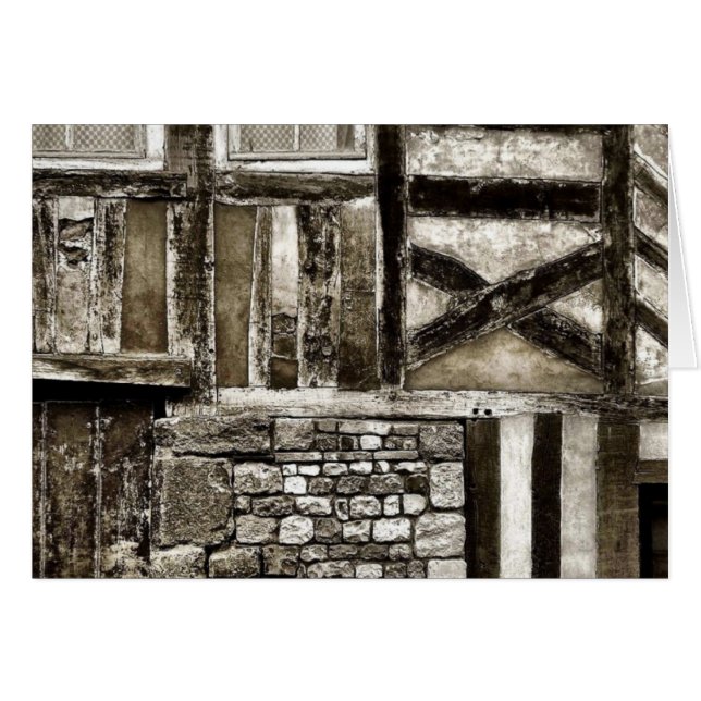 Construcción rústica de madera antigua y piedra (Anverso (Horizontal))