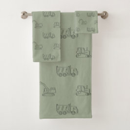 Construction Vehicles Builder Boy Truck Sage Green