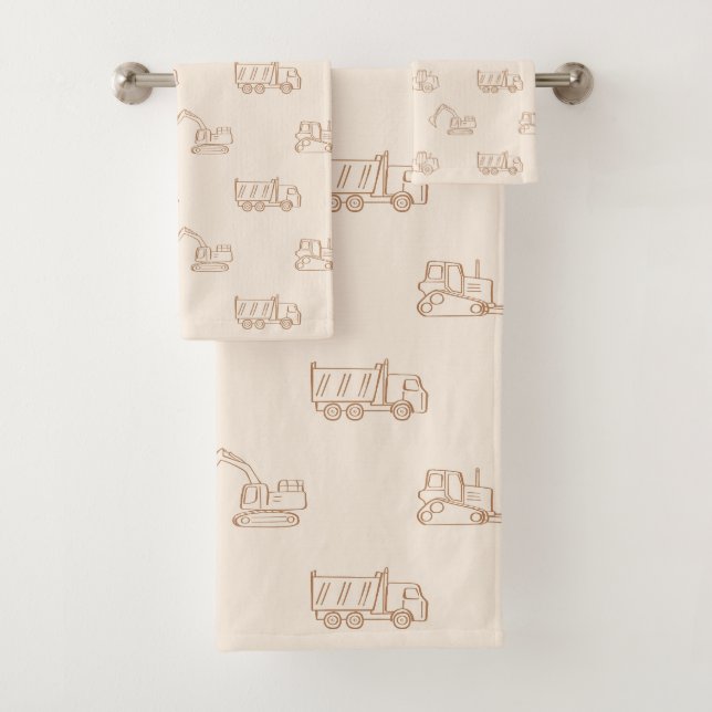 Construction Vehicles Builder Cute Boy Truck Beige (In situ)