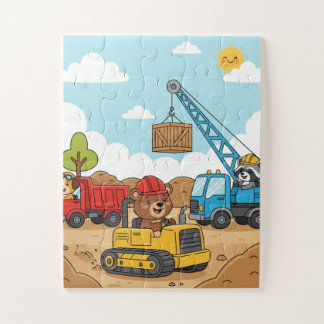 Construction Vehicles Kids Puzzle
