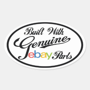 Construido Con El Pegatina De Piezas Ebay Genuino