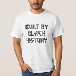 Construido Por Camiseta De Historia Negra