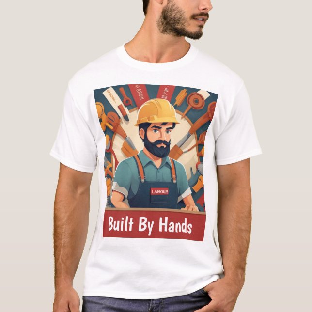 Construido Por Las Manos - Diseño De Camisetas De  (Anverso)