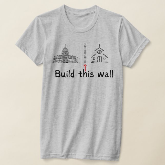 Construir este muro, iglesia y camiseta de protest (Distribución)