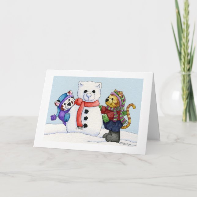 Construir una tarjeta de gato de nieve (Anverso)