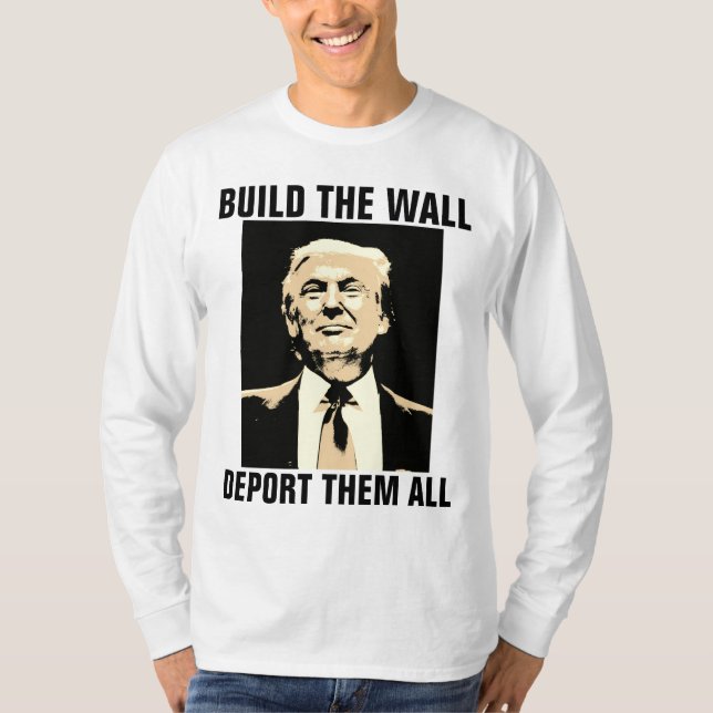 CONSTRUYA EL MURO DEPORTE A TODOS, camisetas TRUMP (Anverso)