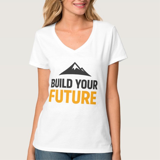 Construye Tu Futuro Minimalista Camiseta Motivacio (Anverso)