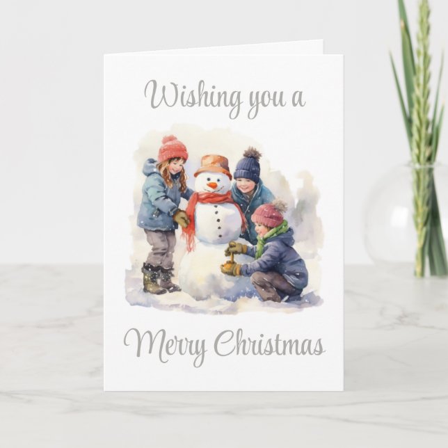 Construyendo una tarjeta de Navidades Snowman (Anverso)