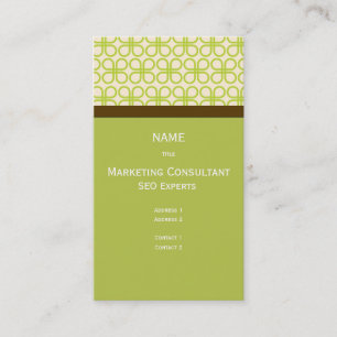 Consultor de marketing de tarjetas de presentación