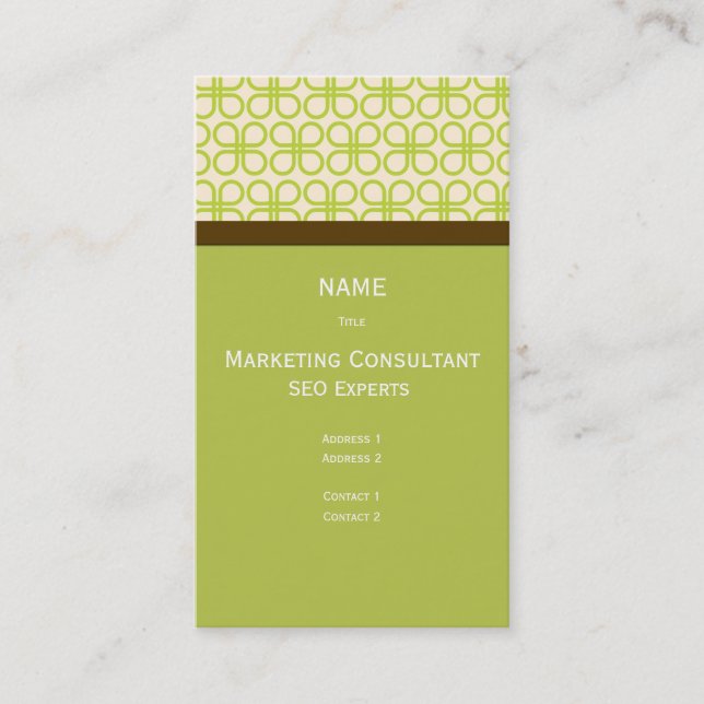 Consultor de marketing de tarjetas de presentación (Anverso)