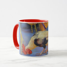 Consumición de la taza del gallo