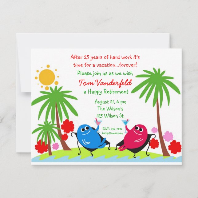 Consumición en la invitación del fiesta de retiro (Anverso)