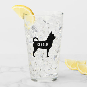 Consumición personalizada silueta del perro de la