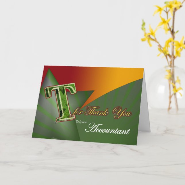 Contable gracias tarjeta Big T Gracias (flor amarilla)