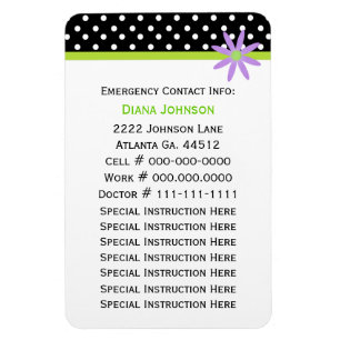 Contacto de emergencia: imán premium para bebés