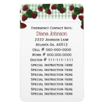 Contacto de emergencia: imán premium para bebés