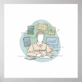 contador, simple mínimo arte de una línea continuo