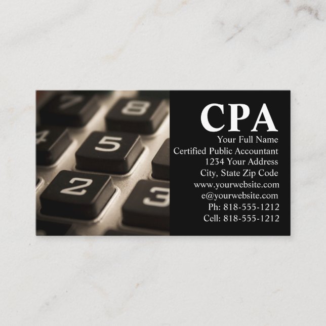 Contadores Públicos certificados por CPA (Anverso)