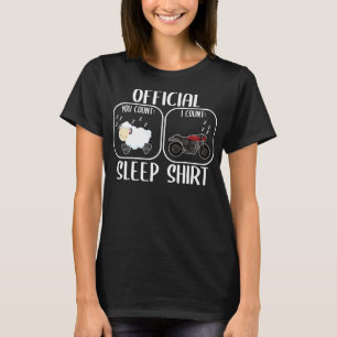 Contar camiseta de sueño para motocicleta de oveja