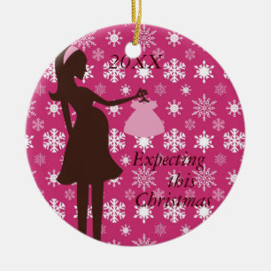 Contar con este ornamento del embarazo del navidad