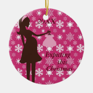 Contar con este ornamento del embarazo del navidad