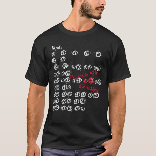 Contar días de Boda para su camiseta (Anverso)
