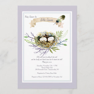 Contar su Nido Invitación Baby Shower