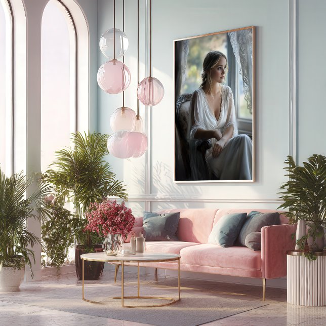 Contemplación elegante: Arte acuarela (Subido por el creador)