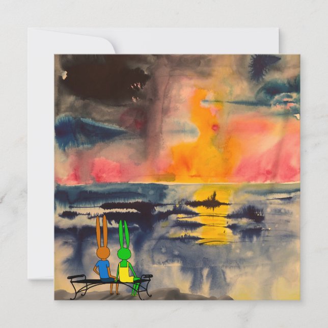 contemplando el atardecer (Anverso)