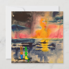 contemplando el atardecer