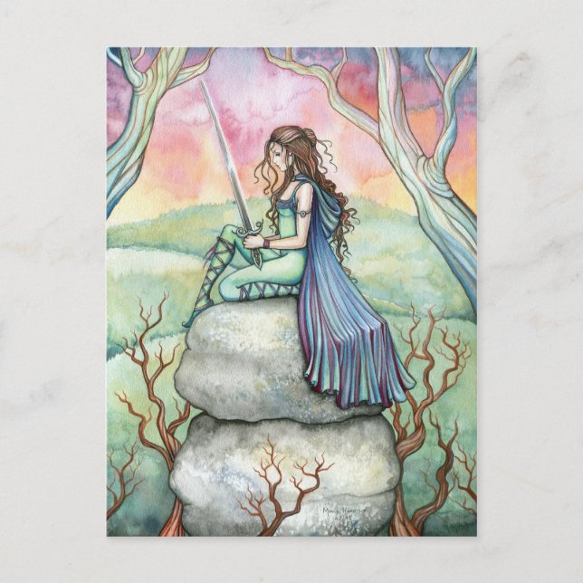 Contemplando la postal de Guinivere de Molly Harri (Anverso)