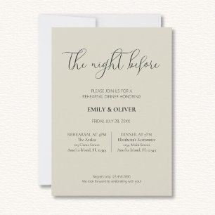 Contenciones de ostras Boda Invitación al ensayo