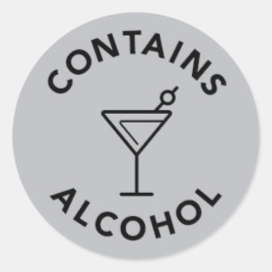 Contiene Pegatina de sustancias alcohólicas