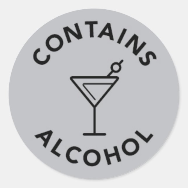 Contiene Pegatina de sustancias alcohólicas (Anverso)