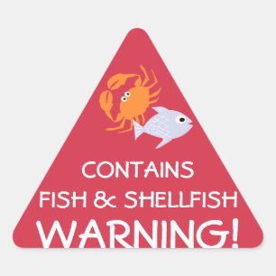 Contiene Pegatinas de Alerta Alérgica a los Peces