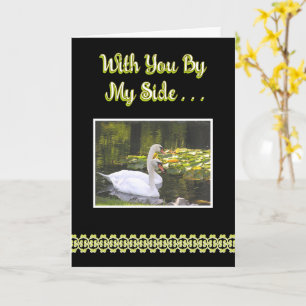 "Contigo A Mi Lado..." 2 Cisnes, Tarjeta De Aniver