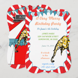 Contorno de la invitación a la fiesta de cumpleaño