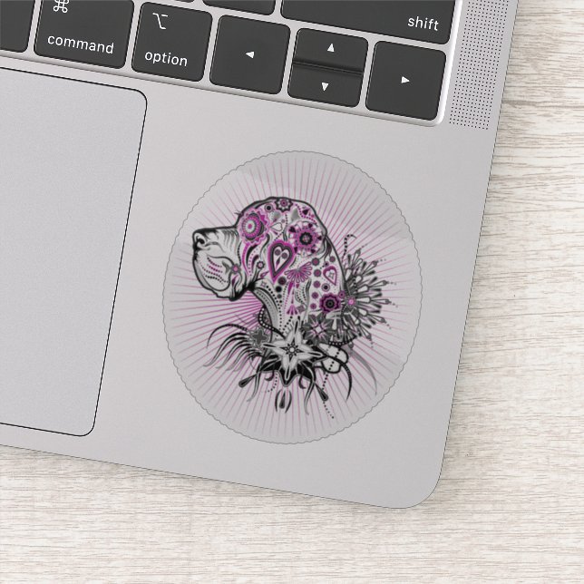 Contour Pegatina Tattoo Great Dane (Detalle)