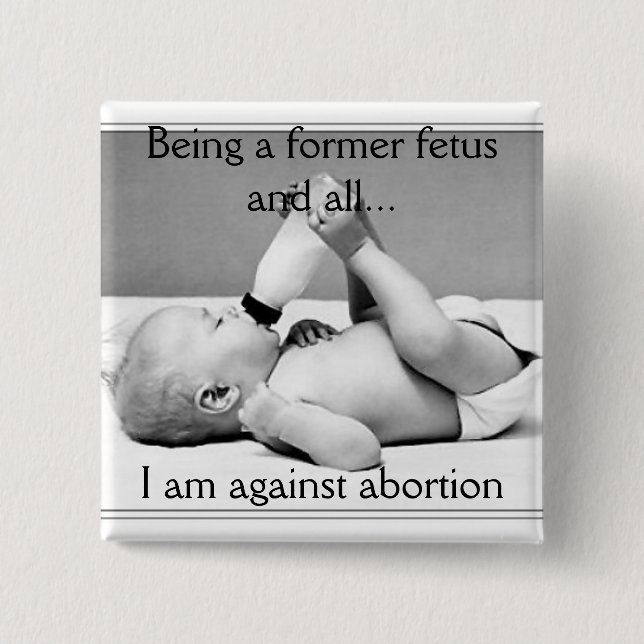 contra el aborto, botón (Anverso)