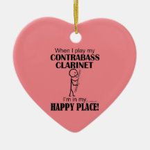 Contrabass Clarinet Happy Place Ornamento cerámico