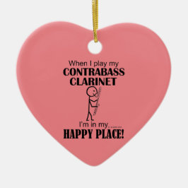 Contrabass Clarinet Happy Place Ornamento cerámico