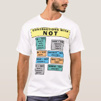 Contracciones negativas de las camisetas ESL T con