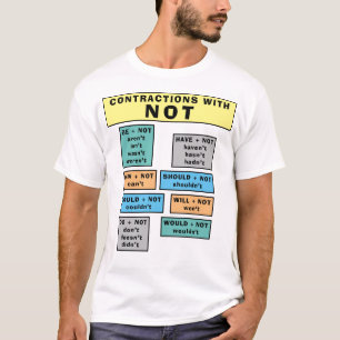 Contracciones negativas de las camisetas ESL T con