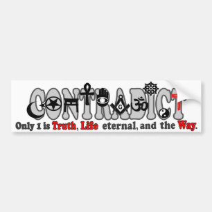 Contradiga a la pegatina para el parachoques