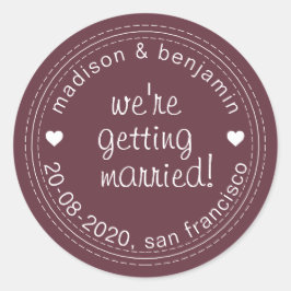 Contraer matrimonio para salvar la fecha Sello par