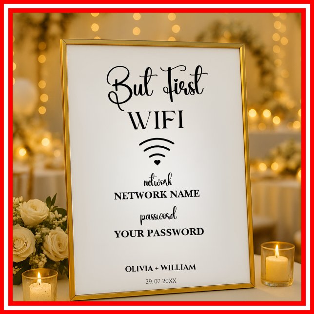 Contraseña de red Wifi Señal de boda elegante mode (Subido por el creador)