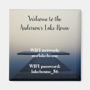 Contraseña Wifi Alquiler de Imán de Casa de Lago