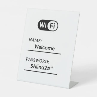 Contraseña Wifi Empresarial Simple y Señal de Plás