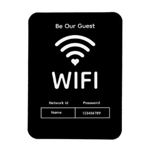 Contraseña Wifi Invitado Flexible Imán de Foto